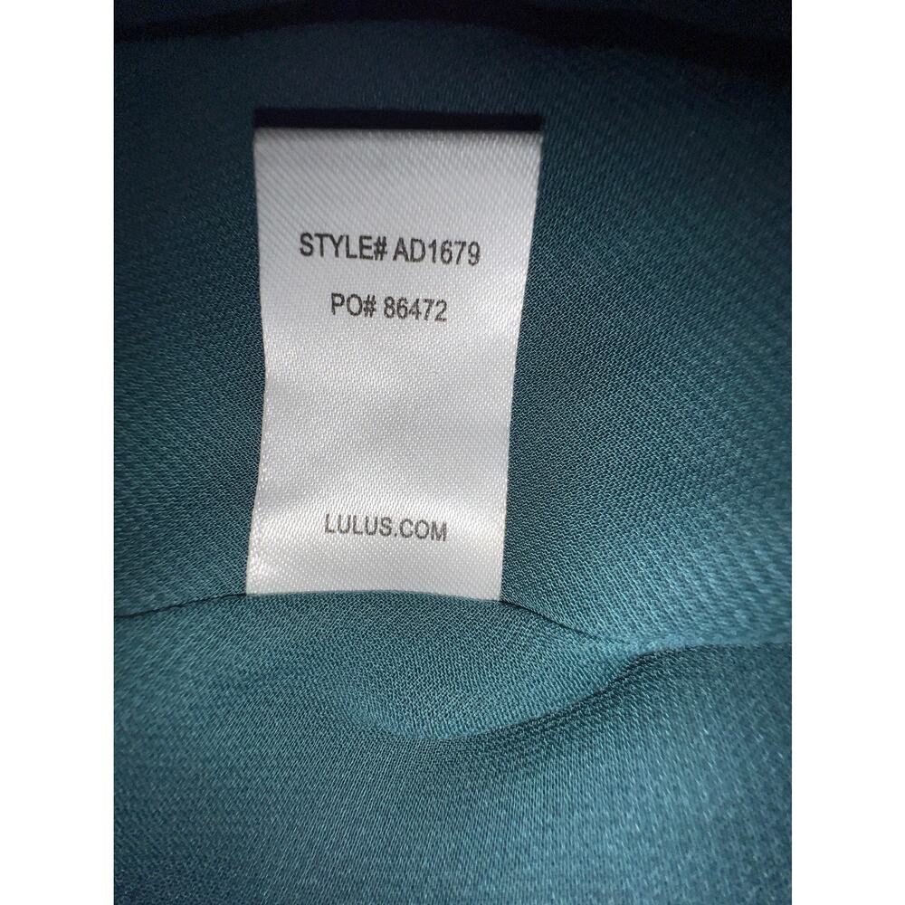 Lulus women’s New off the shoulder mariah satin emerald green wrap maxi dress - Picture 12 of 14